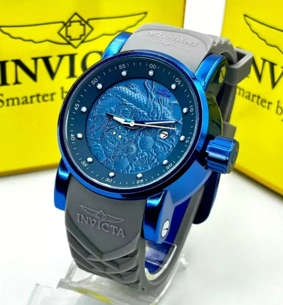 Relógio de Pulso INVICTA Yakuza Cinza Azul