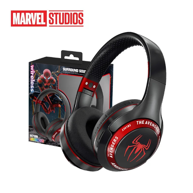 Fone de ouvido sem fio Bluetooth Dobrável Marvel Spider Man Gaming