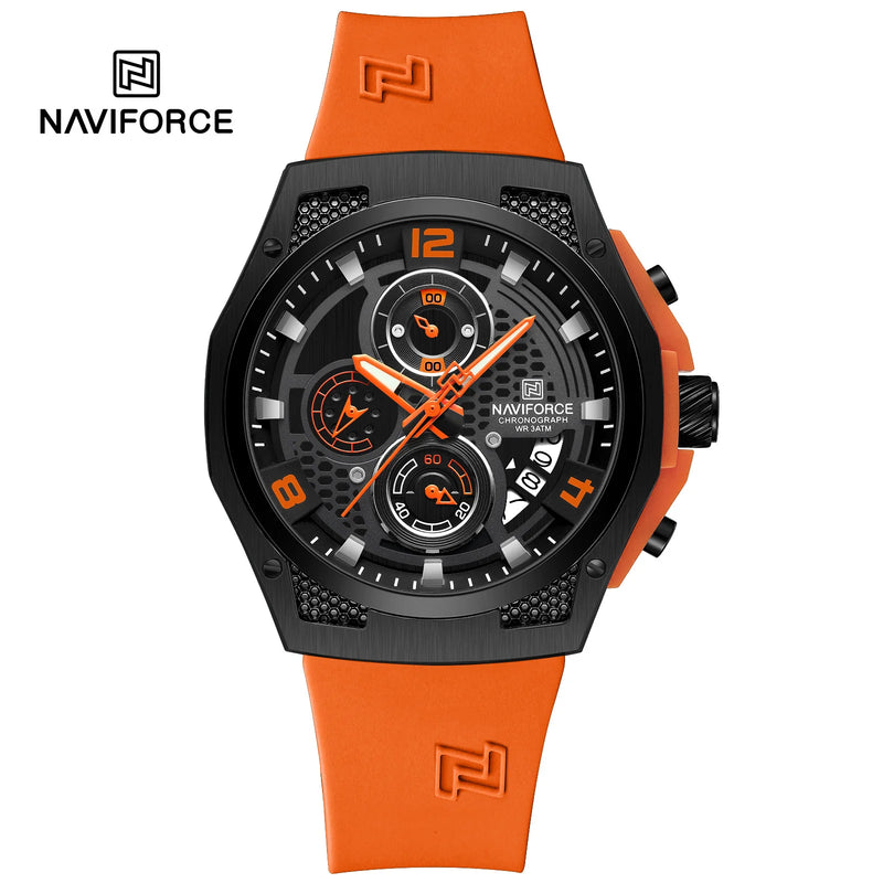 NAVIFORCE Relógio militar masculino de quartzo à prova d'água