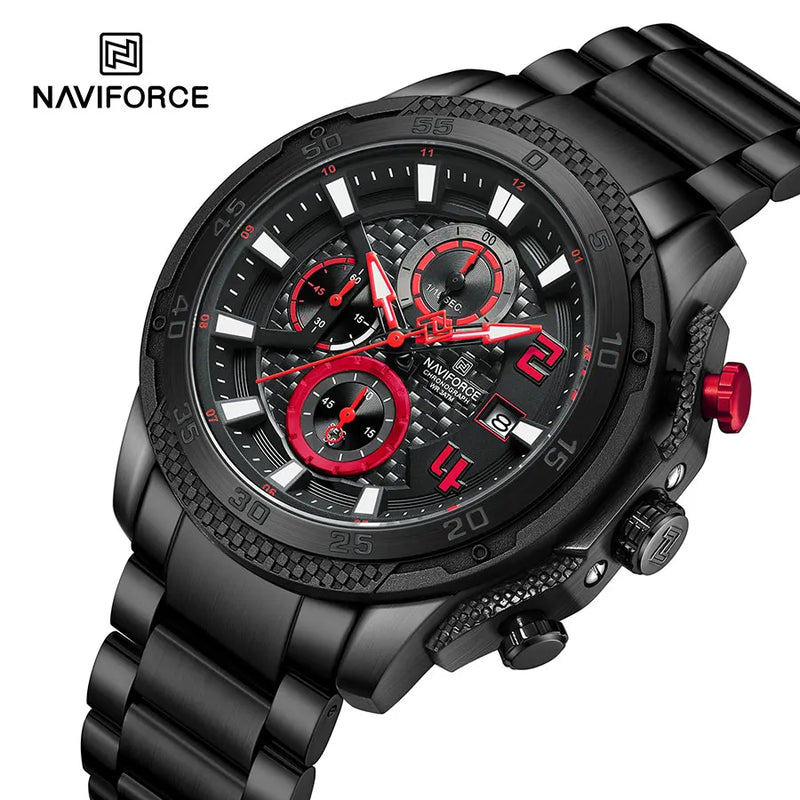 NAVIFORCE Relógio Masculino Calendário Quartzo