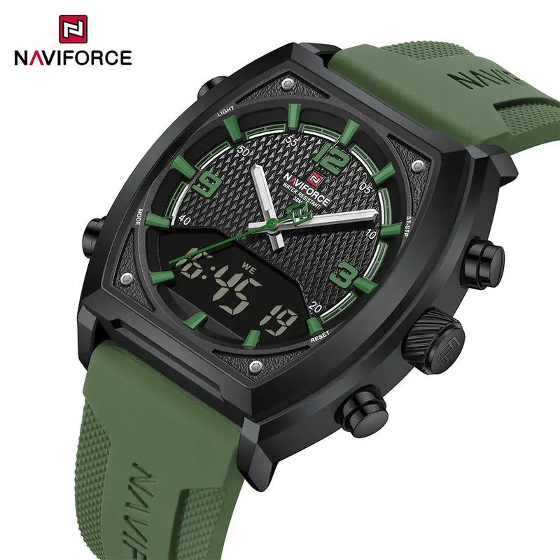 NAVIFORCE Relógio Militar esportivo analógico duplo horário