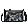 Bolsa de ombro feminino com estampa floral couro de alta qualidade