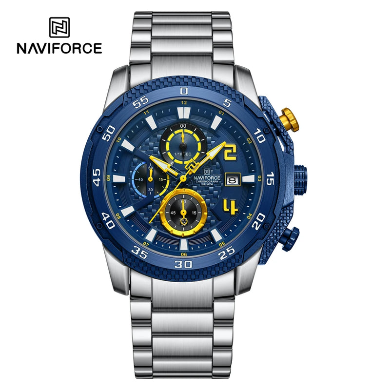 NAVIFORCE Relógio Masculino Calendário Quartzo