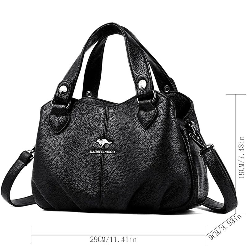 Bolsa feminino designer grande de couro pu de alta qualidade