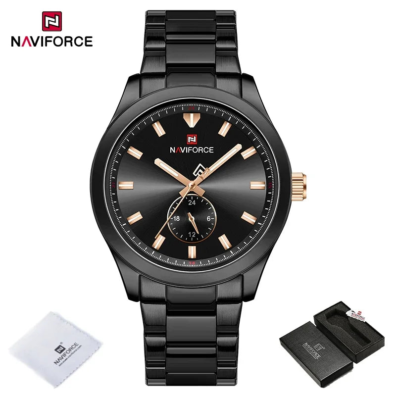 NAVIFORCE Relógio Esportivo Impermeável Exército Militar Quartzo