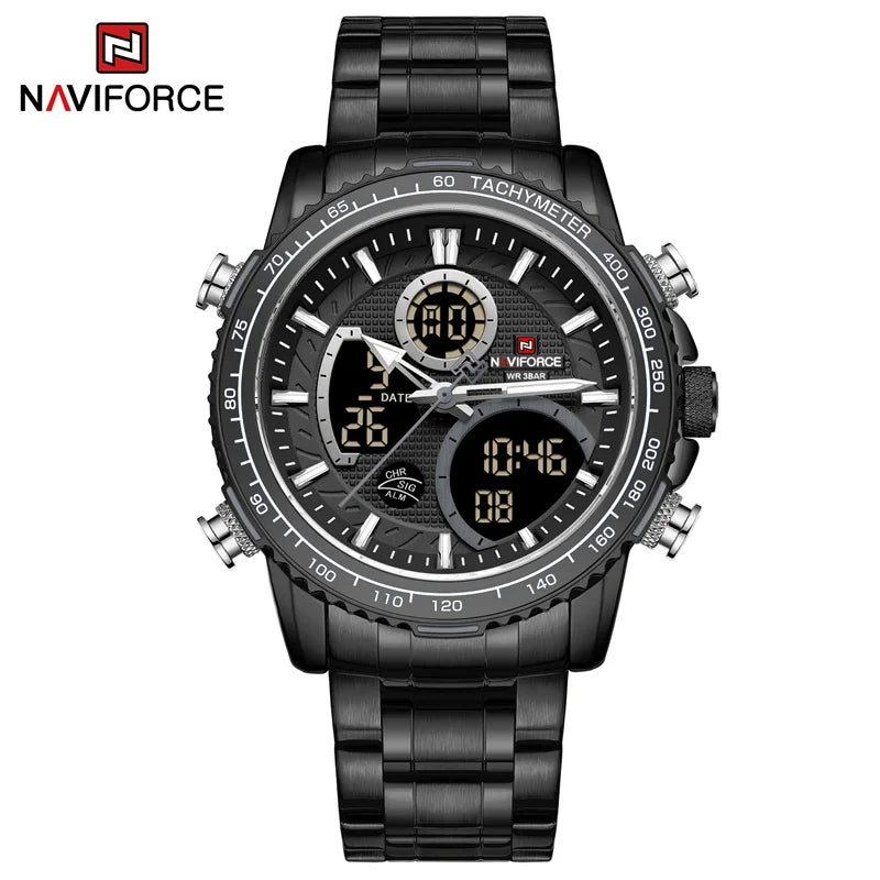 NAVIFORCE Moda Masculina Relógio de Luxo Marca Esportiva Cronógrafo Quartzo