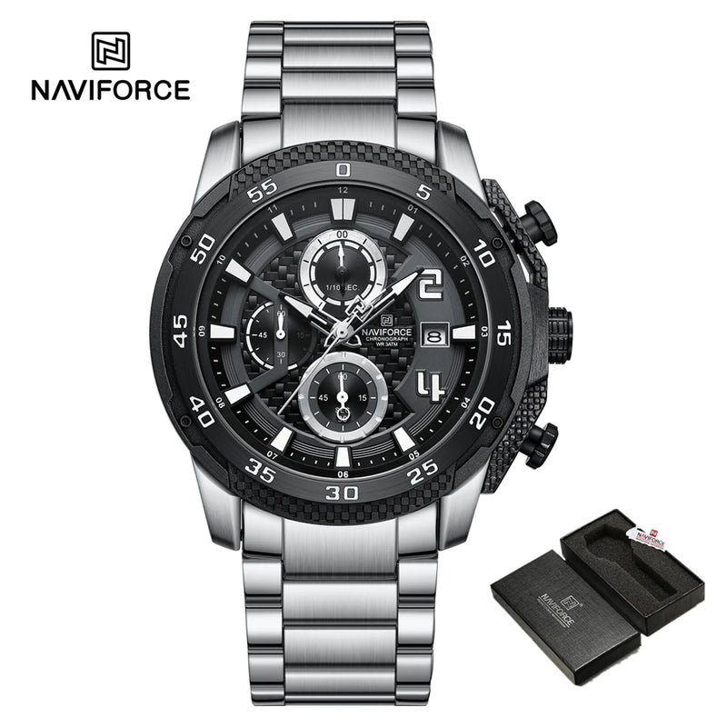 NAVIFORCE Relógio Masculino Calendário Quartzo