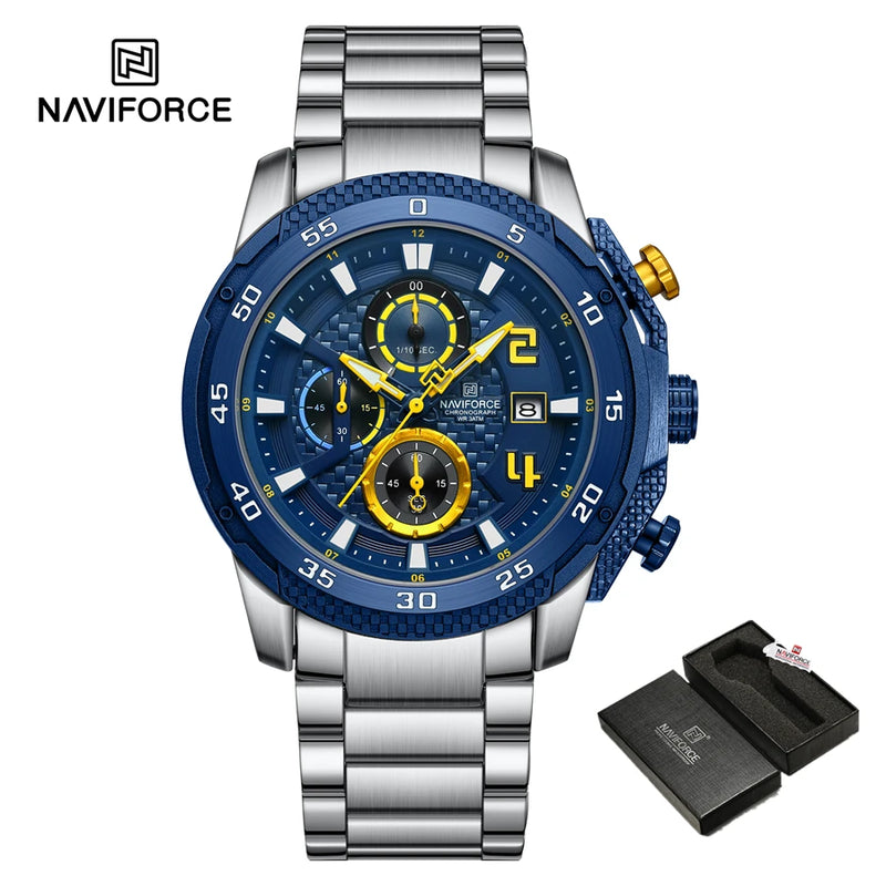 NAVIFORCE Relógio Masculino Calendário Quartzo