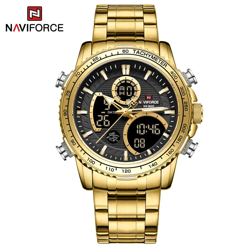 NAVIFORCE Moda Masculina Relógio de Luxo Marca Esportiva Cronógrafo Quartzo