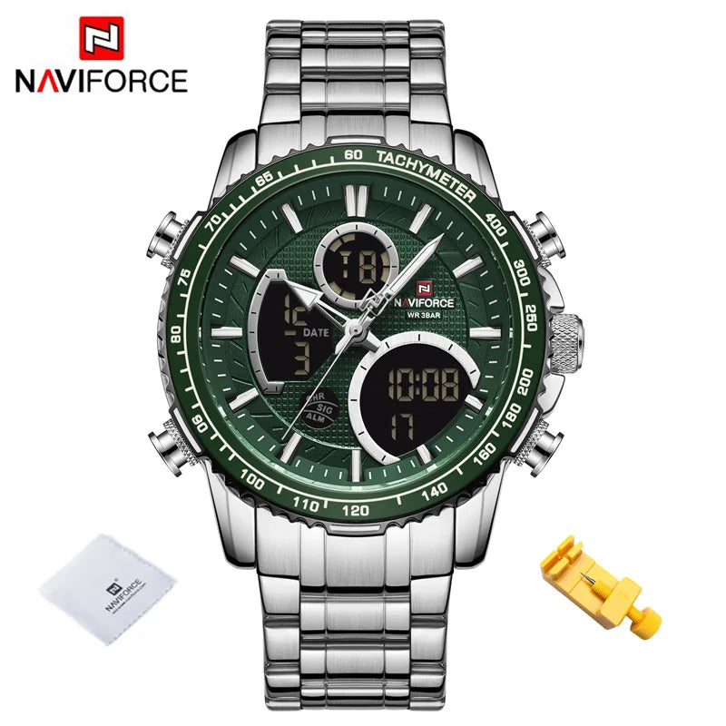 NAVIFORCE Moda Masculina Relógio de Luxo Marca Esportiva Cronógrafo Quartzo