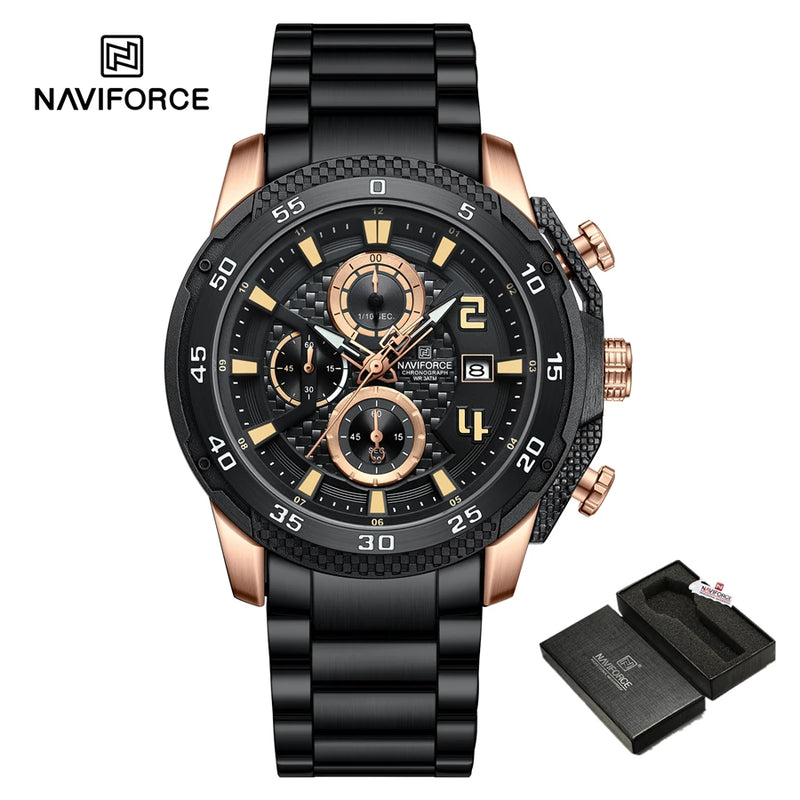 NAVIFORCE Relógio Masculino Calendário Quartzo