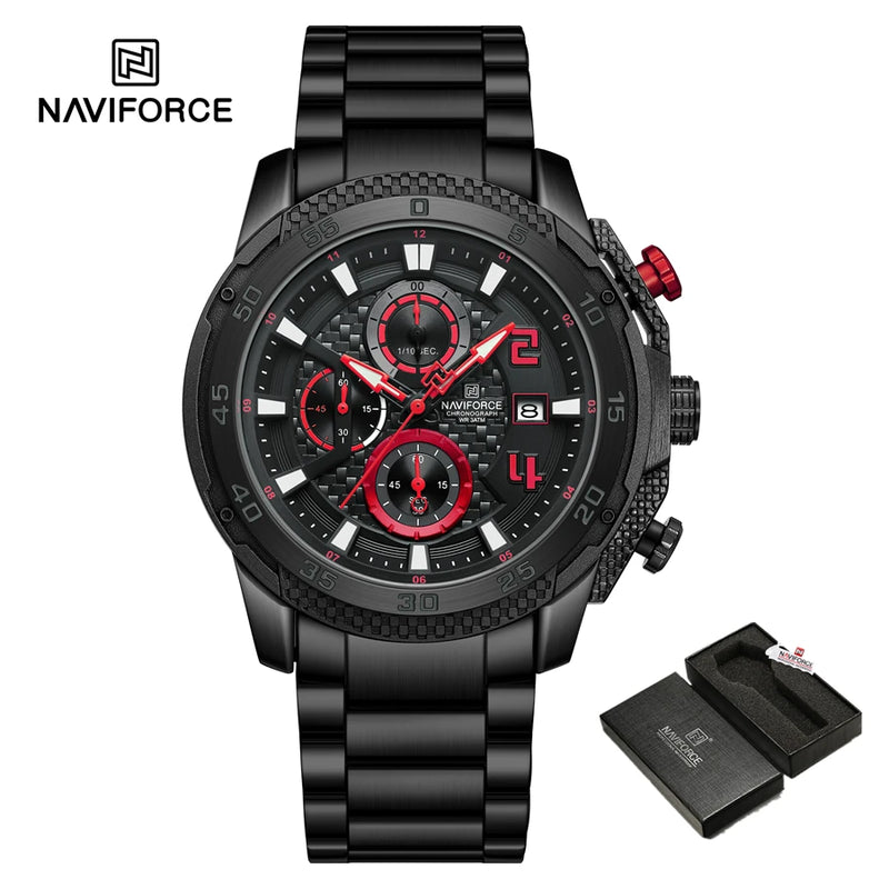 NAVIFORCE Relógio Masculino Calendário Quartzo