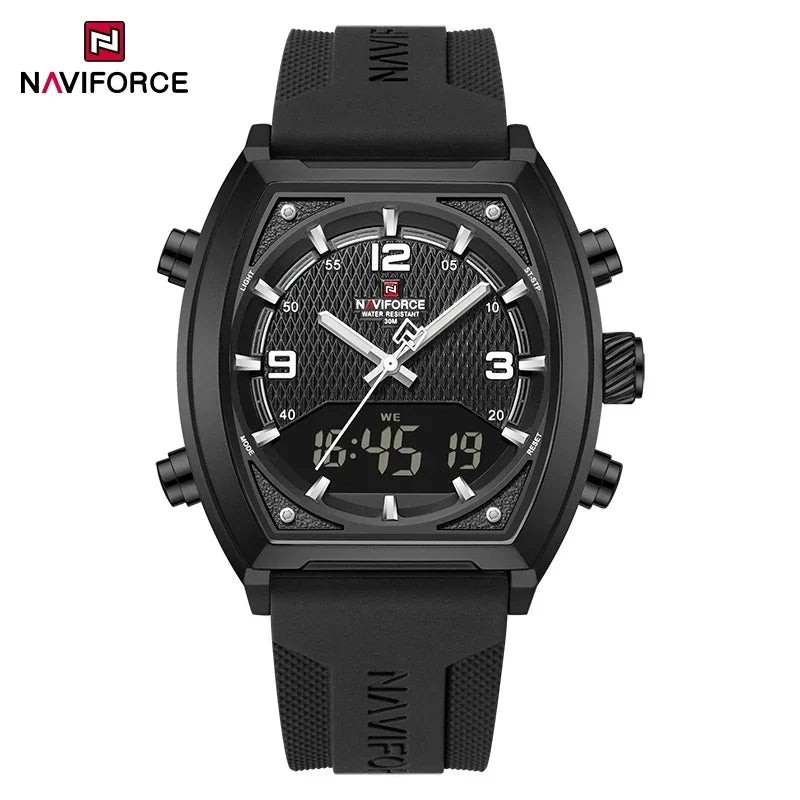 NAVIFORCE Relógio Militar esportivo analógico duplo horário