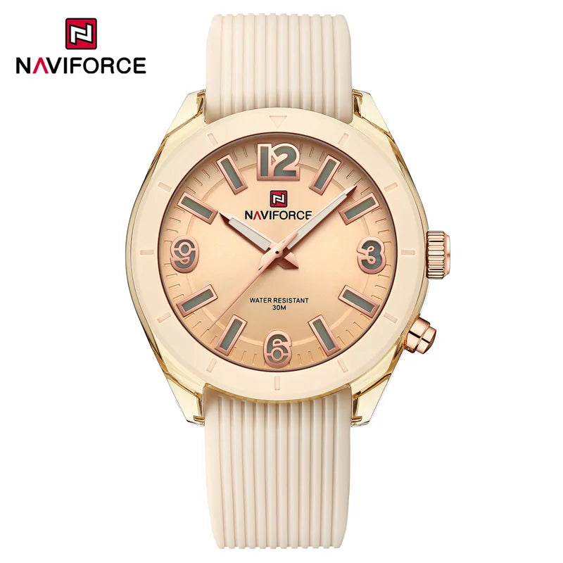 NAVIFORCE Relógio de pulso feminino fashion luxuoso