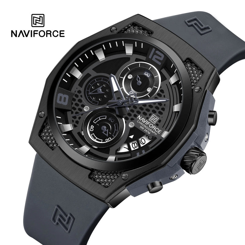 NAVIFORCE Relógio militar masculino de quartzo à prova d'água