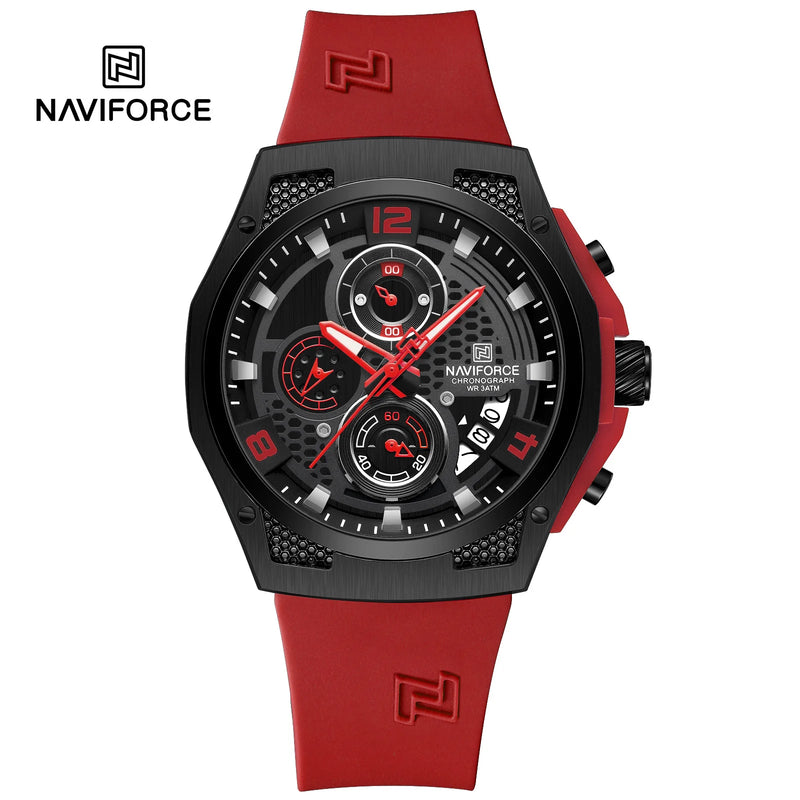 NAVIFORCE Relógio militar masculino de quartzo à prova d'água