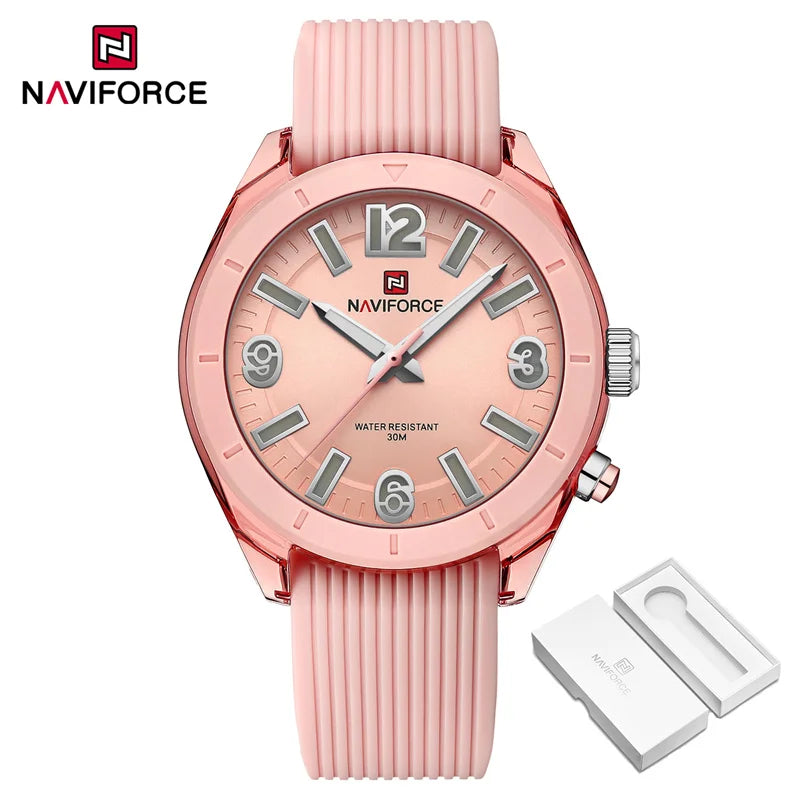 NAVIFORCE Relógio de pulso feminino fashion luxuoso