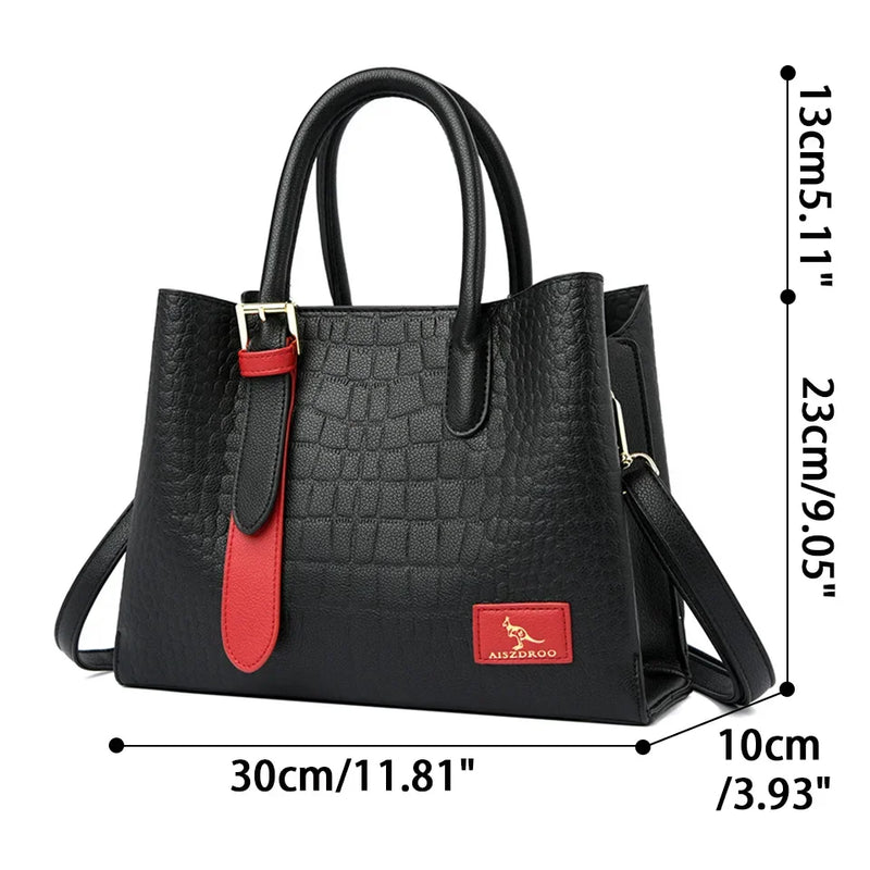 Bolsa de grife feminino de couro legítimo crocodilo