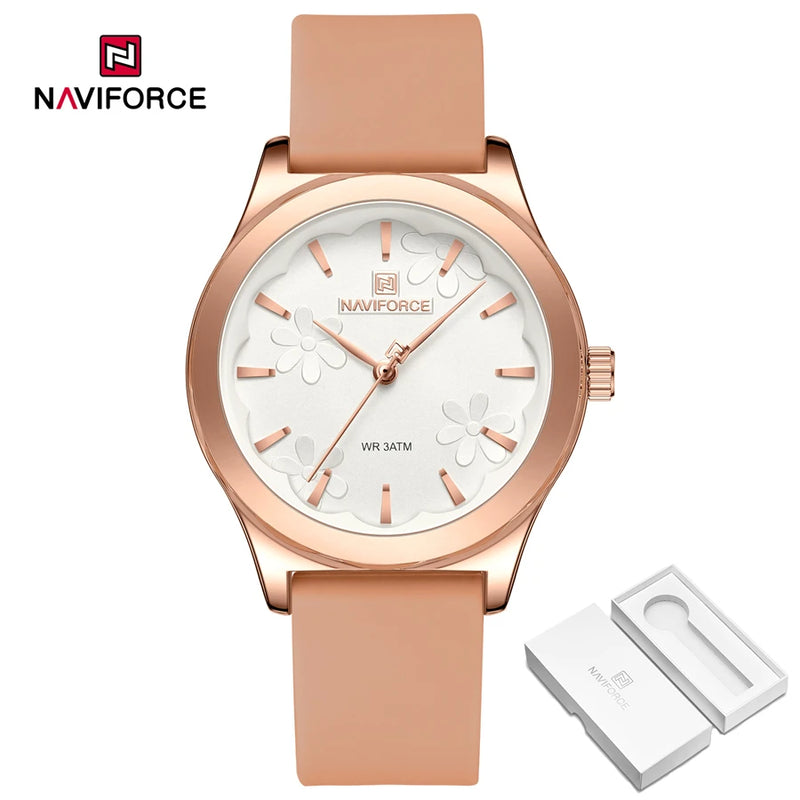 NAVIFORCE Relógio de Pulso Quartzo Pulseira de Silicone