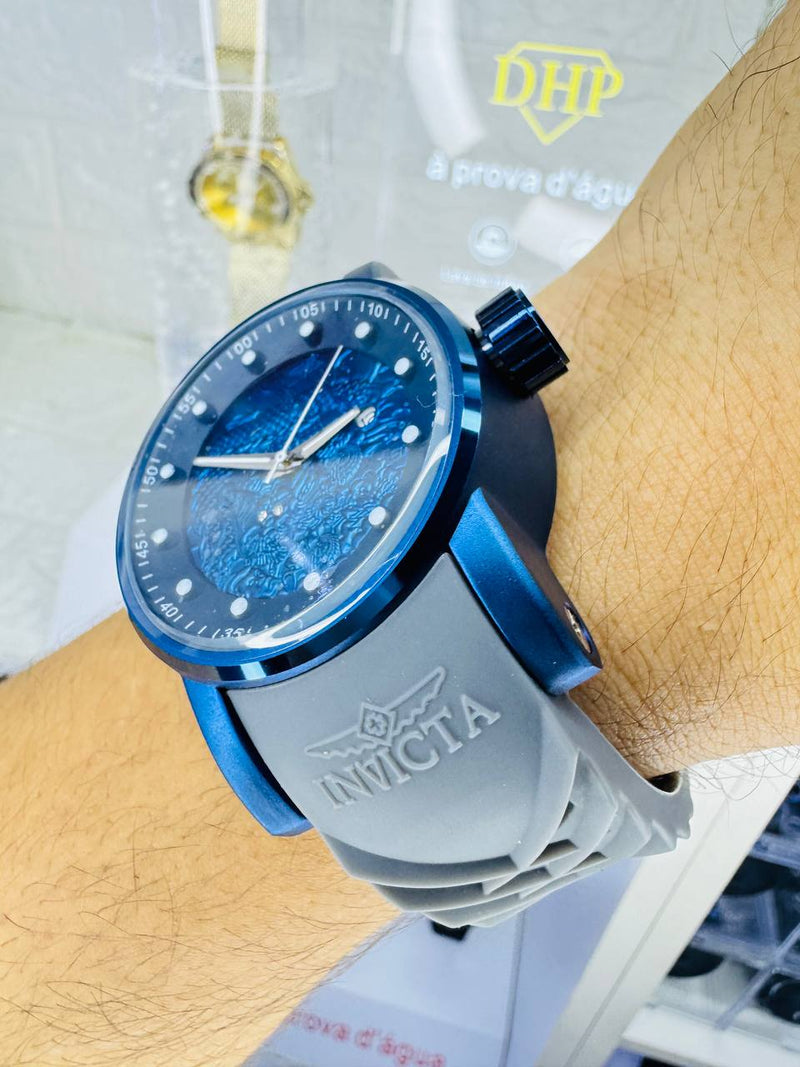 Relógio de Pulso INVICTA Yakuza Cinza Azul